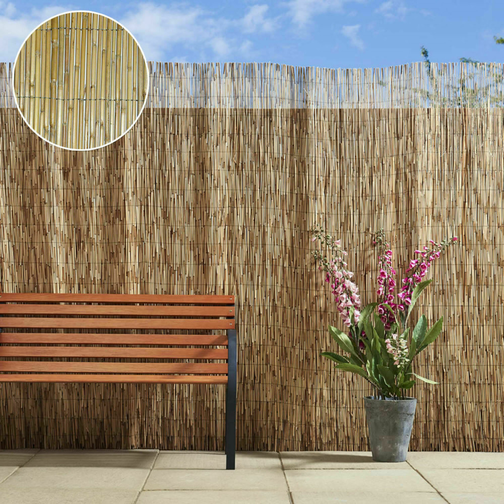 Dekoratif Doğal Hasır Kamış Çit 2,50 Metre x 6 Metre